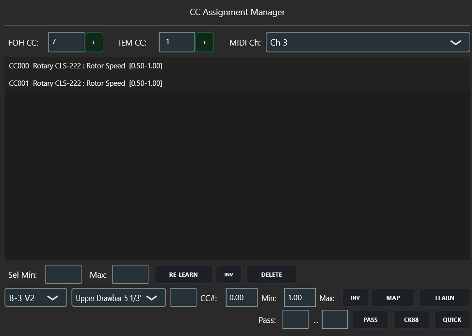 CC Assignment Manager Screen